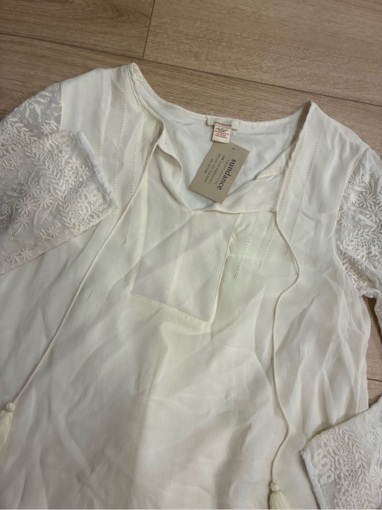 Sundance Tops - NWT Sundance Women’s Poetic License Top Embroidered Lace Tassel Size S